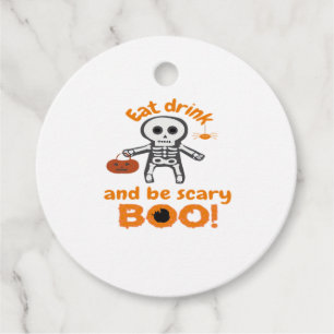 Eat Drink And Be Scary Funny Spooky Favour Tags