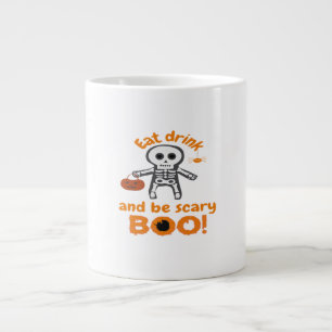 Eat Drink And Be Scary Funny Spooky  Large Coffee Mug