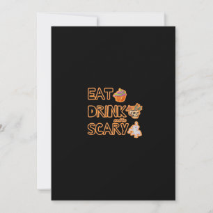 Eat Drink And Be Scary Graphic Holiday Card