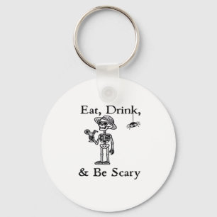 Eat Drink And Be Scary Halloween Aesthetic Style Key Ring