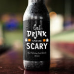 Eat, Drink and Be Scary Halloween Beer Bottle Label<br><div class="desc">Eat,  drink and be scary Halloween party event gifts</div>