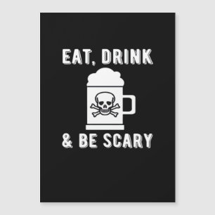 Eat Drink And Be Scary Halloween Beer Vintage Styl