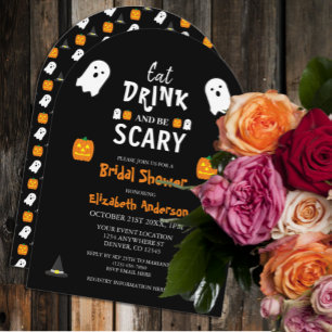 Eat, Drink and Be Scary Halloween Bridal Shower Invitation