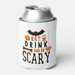 eat drink and be scary halloween can cooler