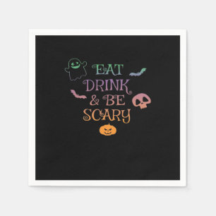 Eat Drink And Be Scary Halloween Classic Vintage G Napkin