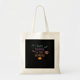 Eat Drink And Be Scary Halloween Classic Vintage G Tote Bag