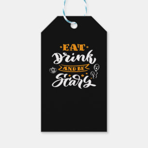 Eat Drink And Be Scary Halloween Creative Casual Gift Tags
