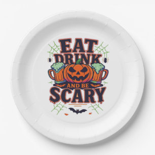 Eat Drink And Be Scary Halloween Design Creative S Paper Plate