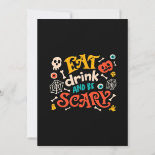 Eat Drink And Be Scary Halloween Design Essential Holiday Card