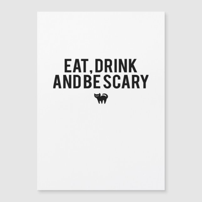Eat Drink And Be Scary Halloween Fan Text Art Crea (Front)