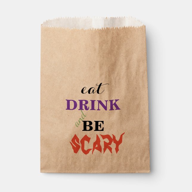 EAT Drink and be Scary Halloween Favour Bag (Front)