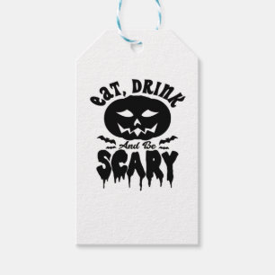 Eat Drink And Be Scary Halloween Light Cool Unique Gift Tags