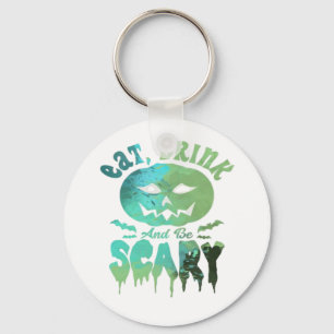 Eat Drink And Be Scary Halloween Light Key Ring