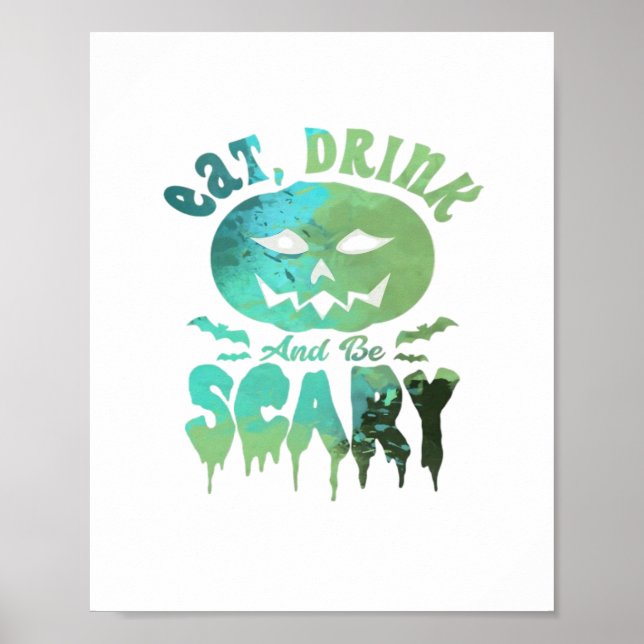 Eat Drink And Be Scary Halloween Light Poster (Front)