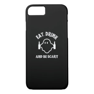 Eat Drink And Be Scary Halloween Party Funny Ghost iPhone 8/7 Case