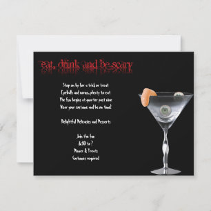 Eat Drink and be Scary Halloween Party Invitation