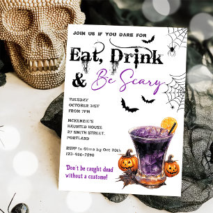 Eat Drink And Be Scary Halloween Party Invitation