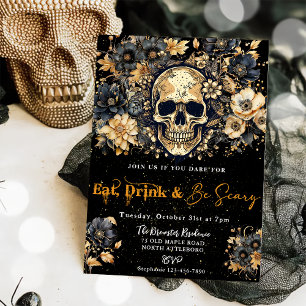 Eat Drink And Be Scary Halloween Party Invitation