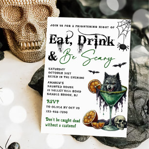Eat Drink And Be Scary Halloween Party Invitation