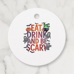 Eat Drink And Be Scary Halloween Party Spooky Desi Favour Tags