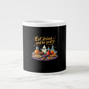 Eat Drink And Be Scary Halloween Spooky Fun For Ha Large Coffee Mug