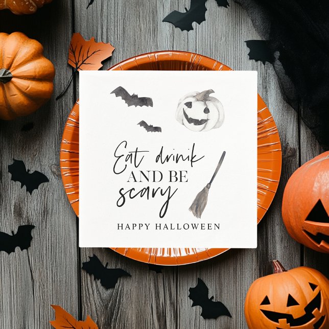 Eat Drink And Be Scary | Happy Halloween Napkin (Creator Uploaded)