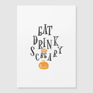 Eat Drink And Be Scary Happy Halloween Vintage Coo