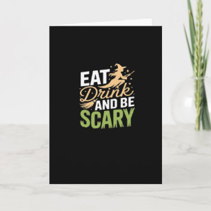 Eat Drink And Be Scary Minimal Clean Card