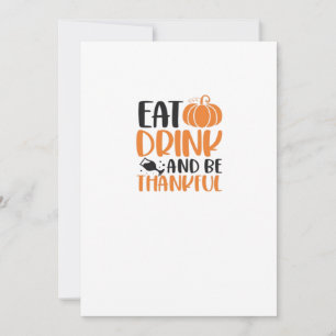 Eat Drink And Be Scary Minimal Clean Holiday Card