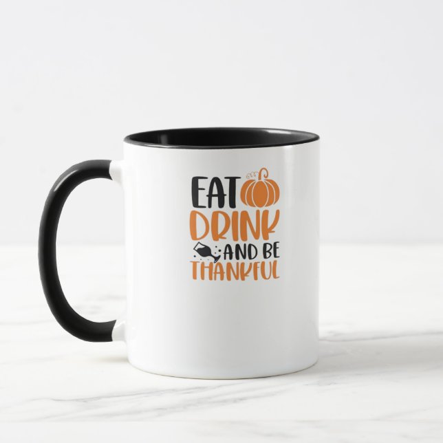 Eat Drink And Be Scary Minimal Clean Mug (Left)