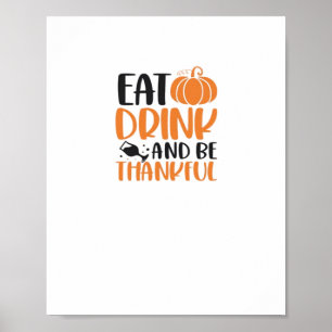 Eat Drink And Be Scary Minimal Clean Poster