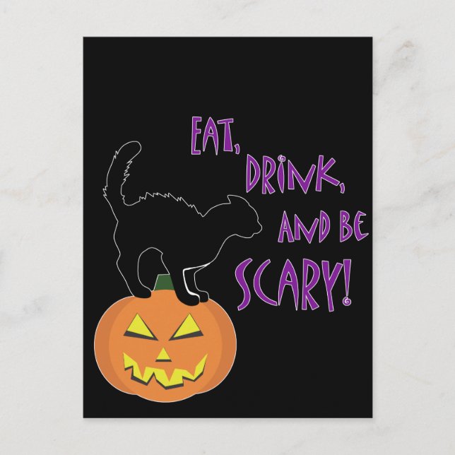 Eat, Drink, and be Scary! Postcard (Front)
