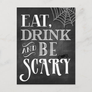 Eat Drink and Be Scary Postcard