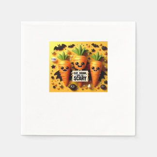 Eat Drink And Be Scary Retro Classic Napkin