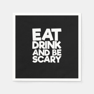 Eat Drink And Be Scary Retro Classic Napkin