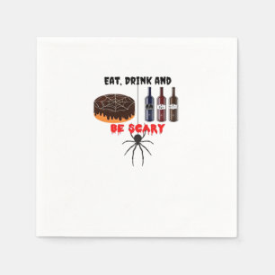 Eat Drink And Be Scary Retro Classic Napkin