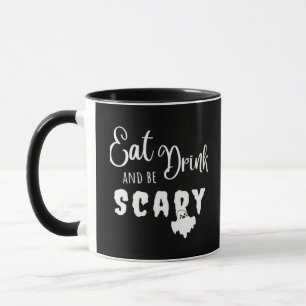 Eat Drink And Be Scary Retro Graphic Mug