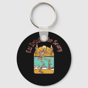 Eat Drink And Be Scary Simple Clean Key Ring