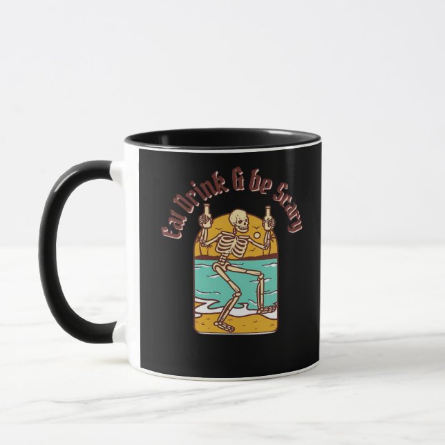 Eat Drink And Be Scary Simple Clean Mug (Left)
