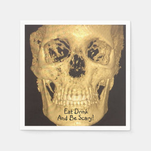 Eat Drink And Be Scary Skull Napkin