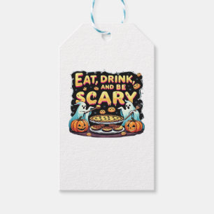 Eat Drink And Be Scary Spooky Bakery Halloween Coo Gift Tags