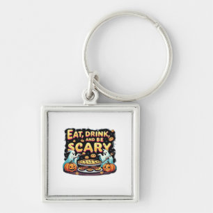 Eat Drink And Be Scary Spooky Bakery Halloween Coo Key Ring