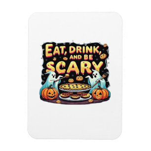 Eat Drink And Be Scary Spooky Bakery Halloween Coo Magnet