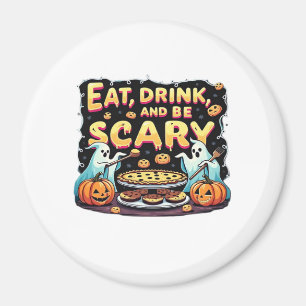 Eat Drink And Be Scary Spooky Bakery Halloween Coo Magnet