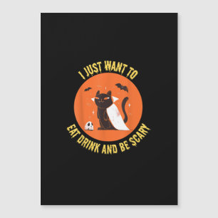 Eat Drink And Be Scary Spooky Cat Halloween