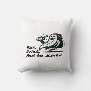 Eat Drink And Be Scary Spooky Club Cool Unique Cushion