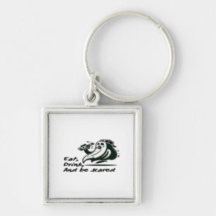 Eat Drink And Be Scary Spooky Club Cool Unique Key Ring