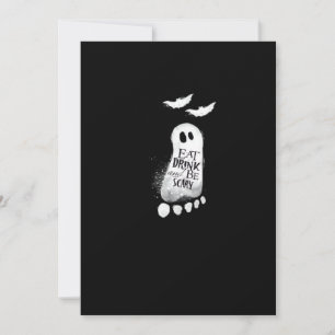 Eat Drink And Be Scary Trendy Graphic Holiday Card