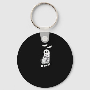 Eat Drink And Be Scary Trendy Graphic Key Ring