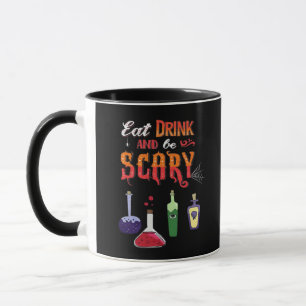 Eat Drink And Be Scary Vintage Art Mug